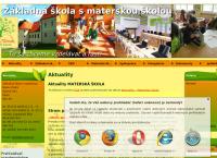 Webová stránka ZŠsMŠ Základná škola s materskou školou Častá