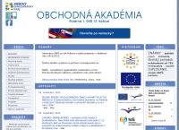 Webová stránka Obchodná akadémia košice