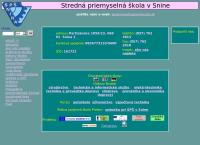 Webová stránka Stredná priemyselná škola v Snine