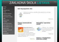Webová stránka Základná škola Lietava