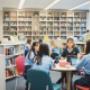 British International School, Bratislava - Secondary students studying at the library