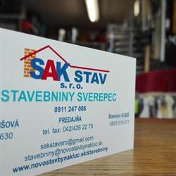 SAK STAV s.r.o. - stavebniny Sverepec